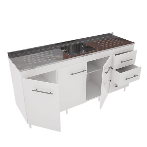 Bajo Mesada Orlandi 3000 1.60 M Blanco - No Incluye Bacha