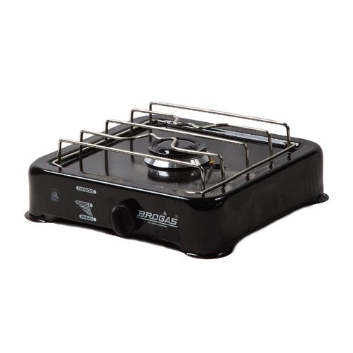 Anafe Brogas 8101 1 Hornalla Enlozado Negro Gas  Natural