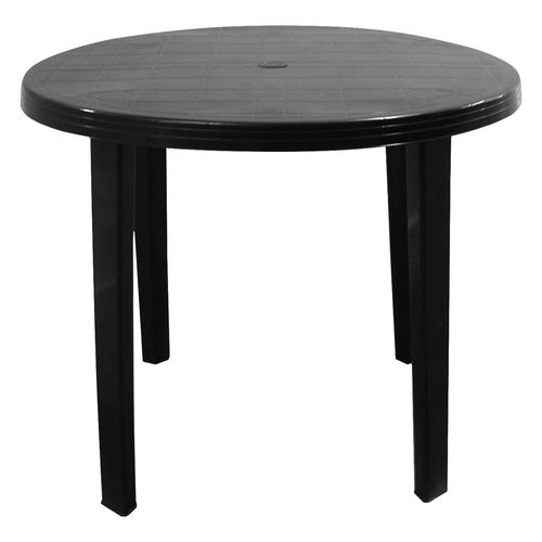 Mesa Laury 15602 Redonda Con Patas Desmontables Negra