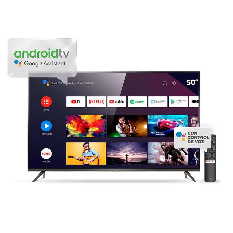 Smart Tv TCL 50 Pulgadas Android TV L50P735-F 4K HDR - Otero Hogar: Tienda  de Electrodomésticos, Tecnología y Artículos para el Hogar