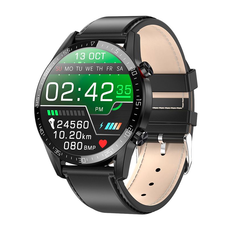 RELOJ-SMARTWATCH-GROW-HOME-GR13-NEGRO-CUERO