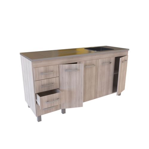 Bajo Mesada Orlandi 630 Premium 1.60m Abedul - No Incluye Bacha