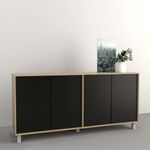 BAHIUT-TABLES-7008-180-4P-OLMO-NEGRO