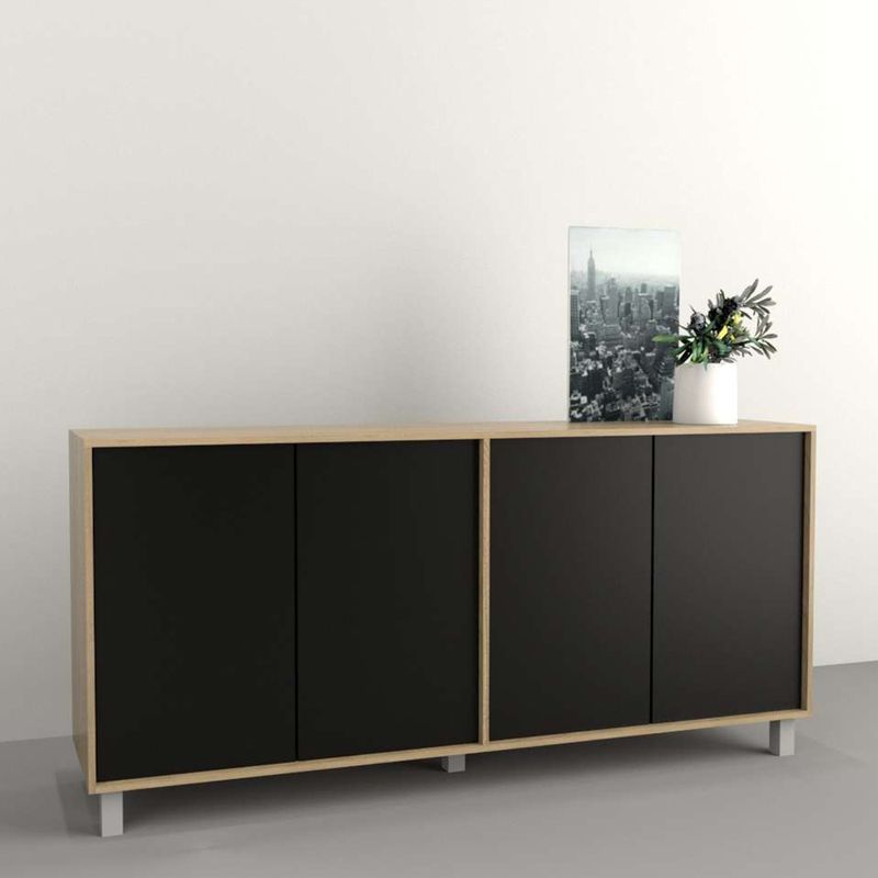 BAHIUT-TABLES-7008-180-4P-OLMO-NEGRO