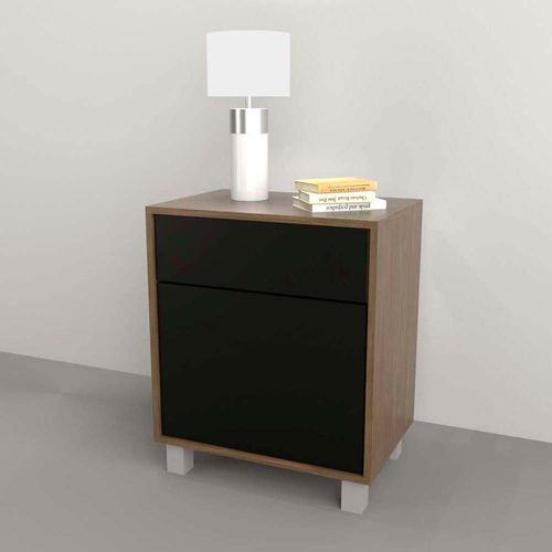 Mesa De Luz Tables 6426  Nogal/negro