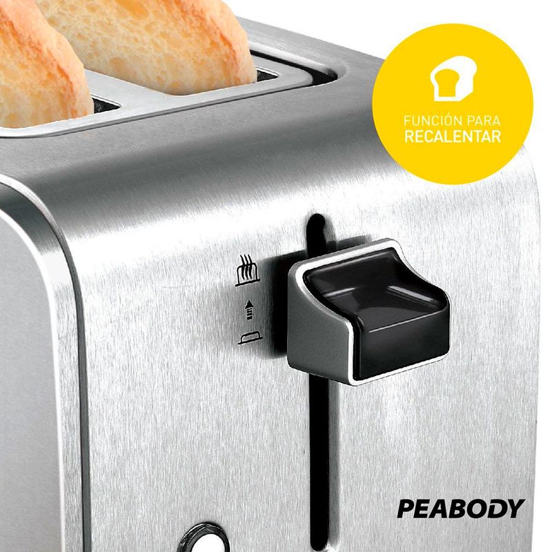 TOSTADOR-PEABODY-T8127-2-RANURAS-ACERO