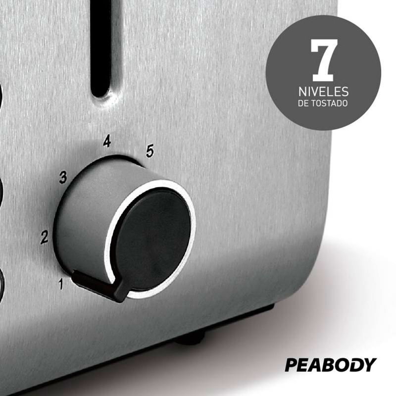 TOSTADOR-PEABODY-T8127-2-RANURAS-ACERO