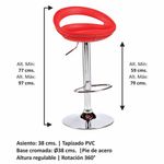 BANQUETA-LAURY-15707-ROJA-ASIENTO-PVC