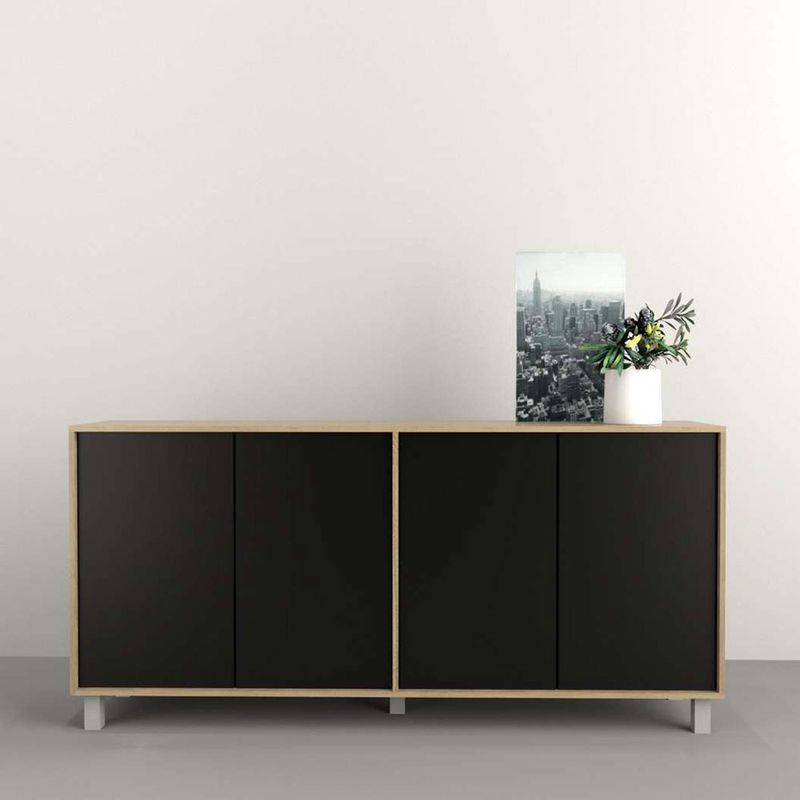 BAHIUT-TABLES-7008-180-4P-OLMO-NEGRO
