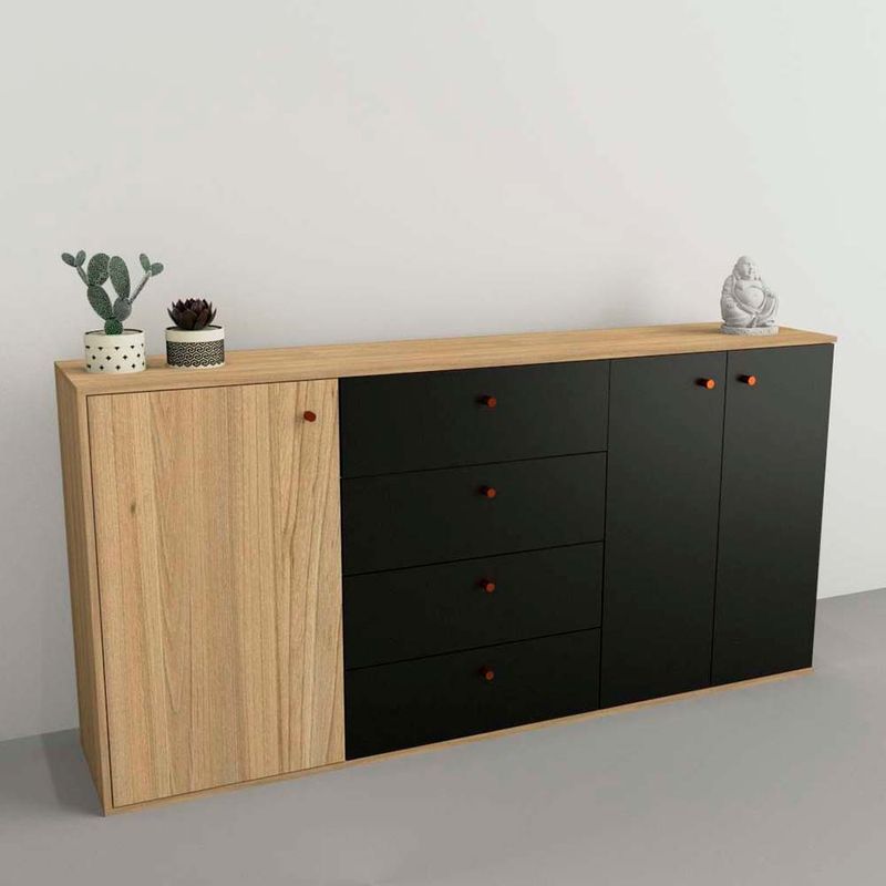 BAHIUT-TABLES-7010-175-4C-3P-OLMO-NEGRO