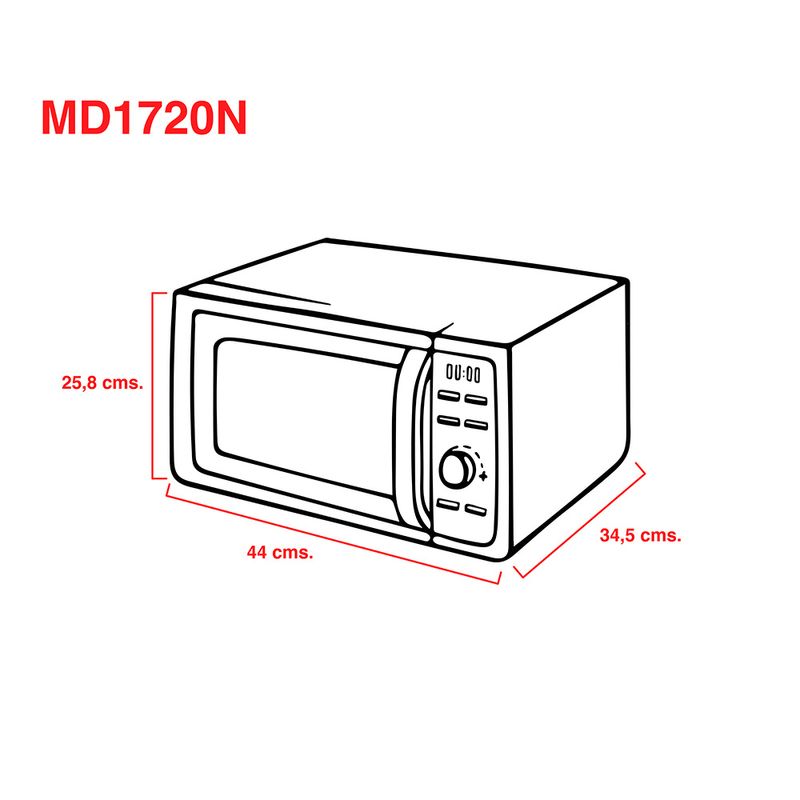 Microondas Vintage Atma 20lt display digital blanco - Atma