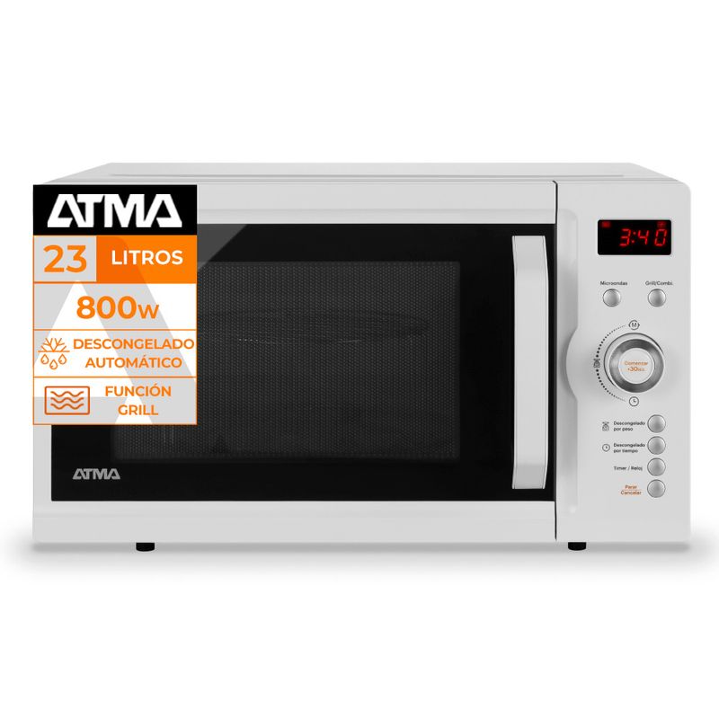 Microondas Vintage Atma 20lt display digital blanco - Atma