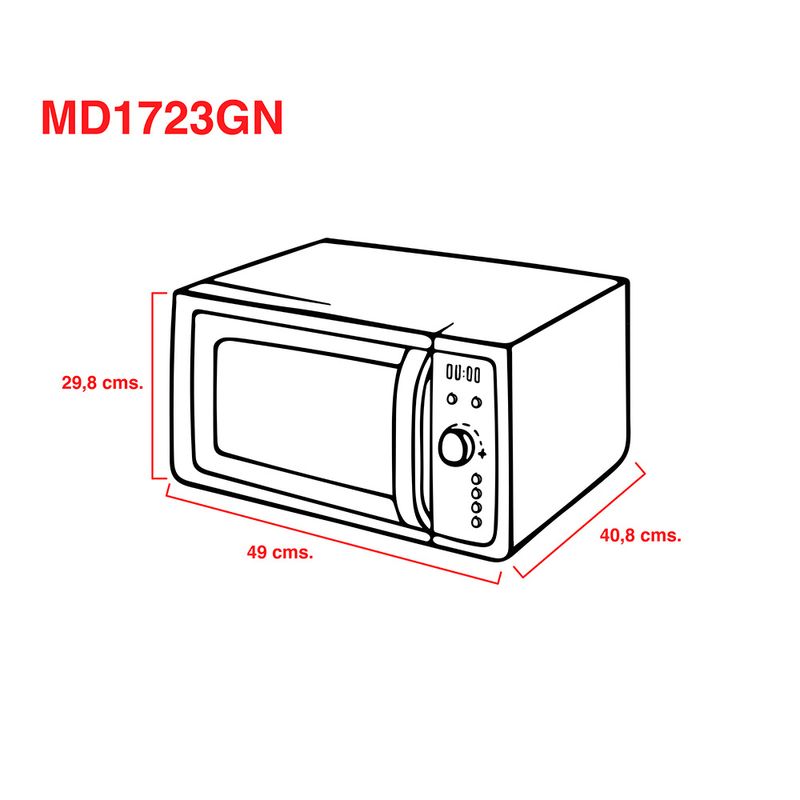 Microondas Grill Atma Easy Cook MD1723GN blanco 23L 220V