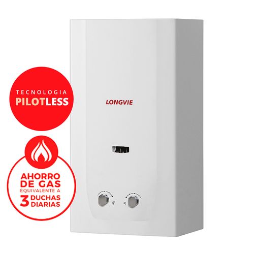 Calefon Longvie Cn514ss 14lts. Gas  Natural