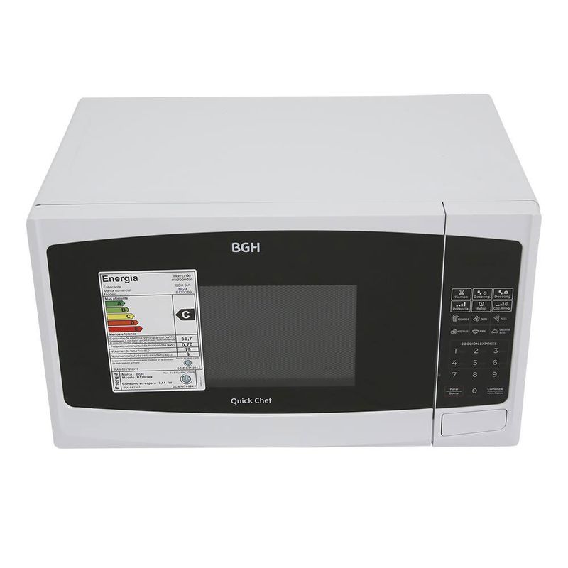 Microondas Bgh B120ds20 Digital Gris 20l