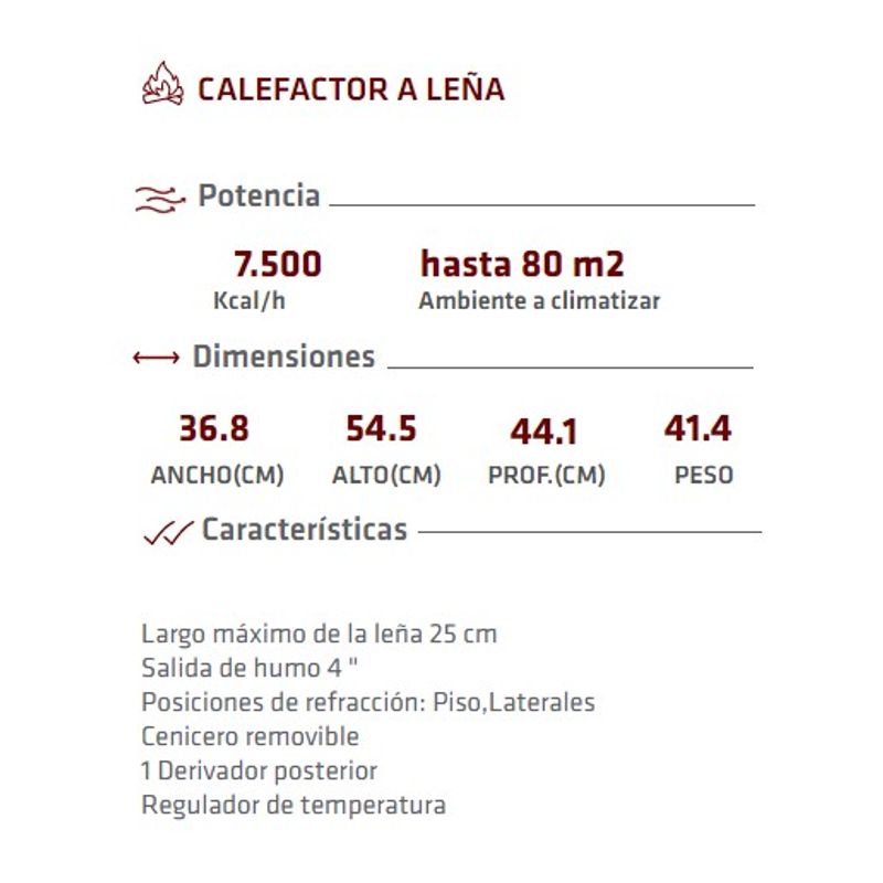 CALEFACTOR-TROMEN-PEHUEN-P-7500-7500kal