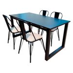 MESA-DONNET-140--4-SILLAS-CROSS-LAQUEADO