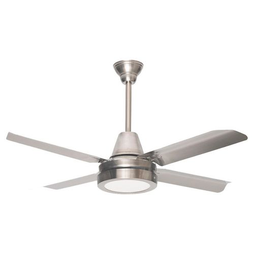 Ventilador De Techo Boher Vta 420 Led 4p Acero Inoxidable