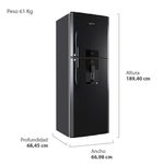 HELADERA-DREAN-HDR400F11N-DISPENSER-NEGRA-394L