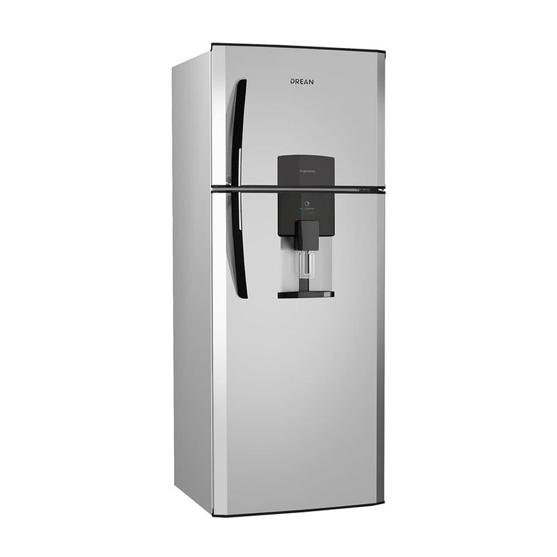 HELADERA-DREAN-HDR370F11S-DISPENSER-SILVER-364L