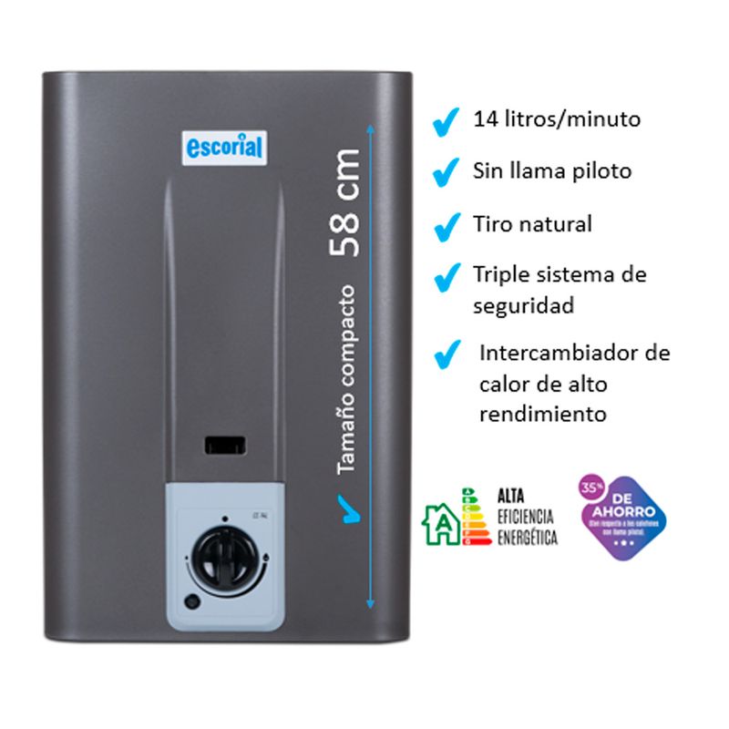 CALEFON-ESCORIAL-CE-14LBN-14L-GRAFITO-GN