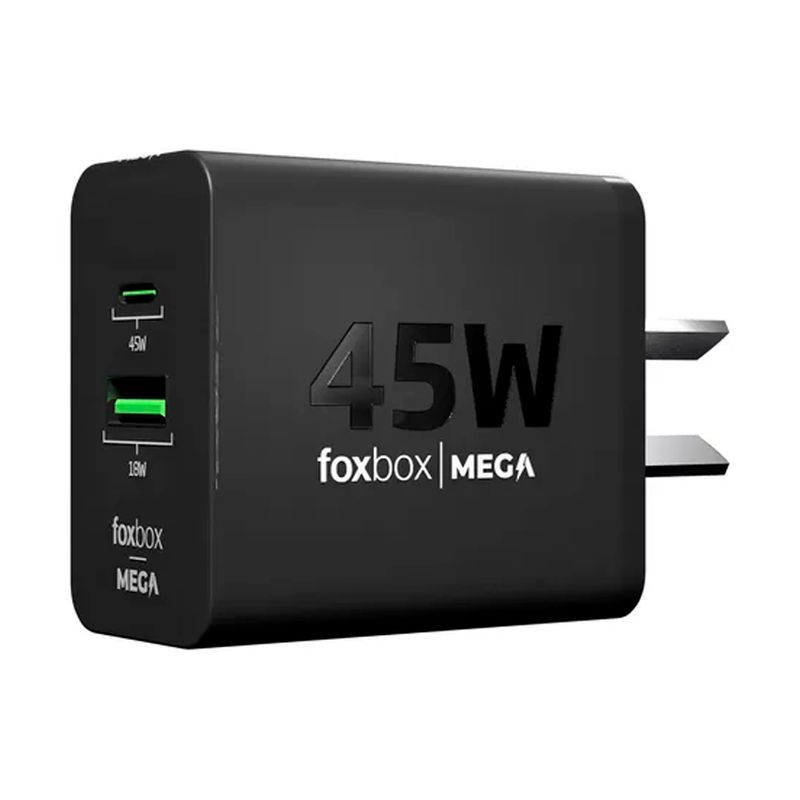 CARGADOR-FOXBOX-MEGA-45W-NEGRO