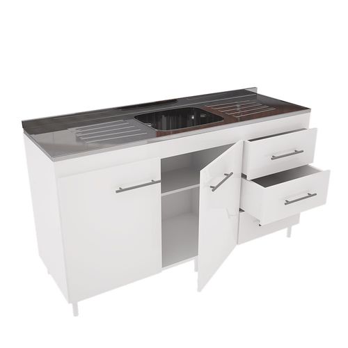 Bajo Mesada Orlandi 3014 1.40 M Blanco - No Incluye Bacha