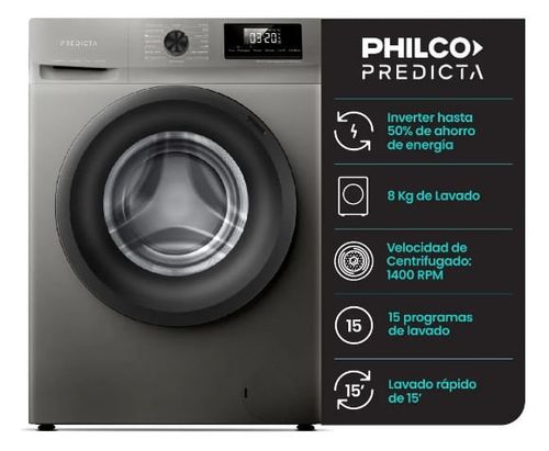 LAVARROPAS PHILCO PHLF8014P12 CARGA FRONTAL INVERTER