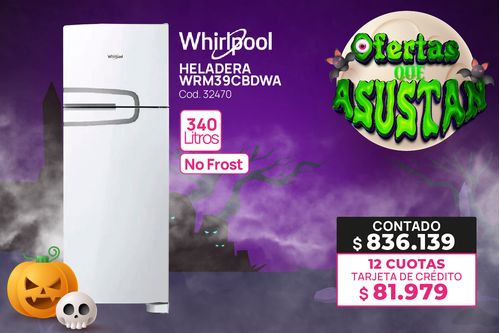 Helad. Whirlpool Wrm39cbdwa Nf 361lts. Inverter Blanca
