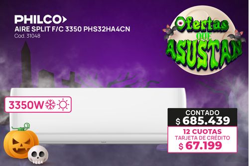 Aire Acondicionado Philco Phs32ha4cn 3350w Frio Calor Split