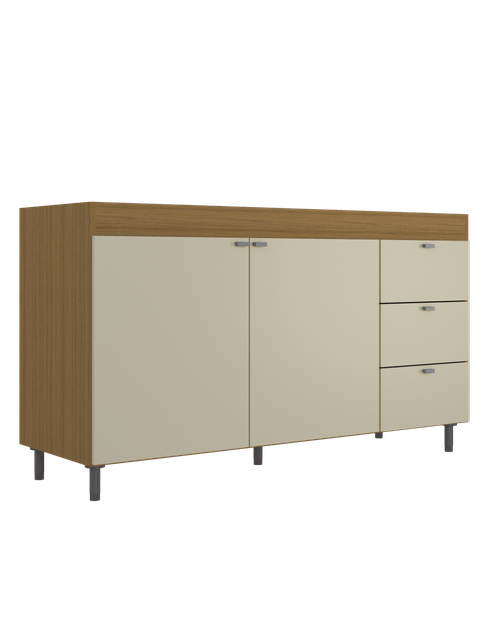 BAJO MESADA ORLANDI 4018 1.40 3C 2P MALTA/ALMENDRA