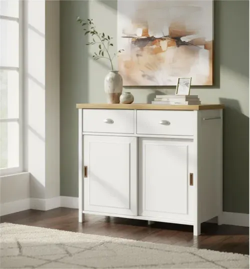 MUEBLE APARADOR DITALIA BA-145 2 PUERTAS 2 CAJON BLANCO